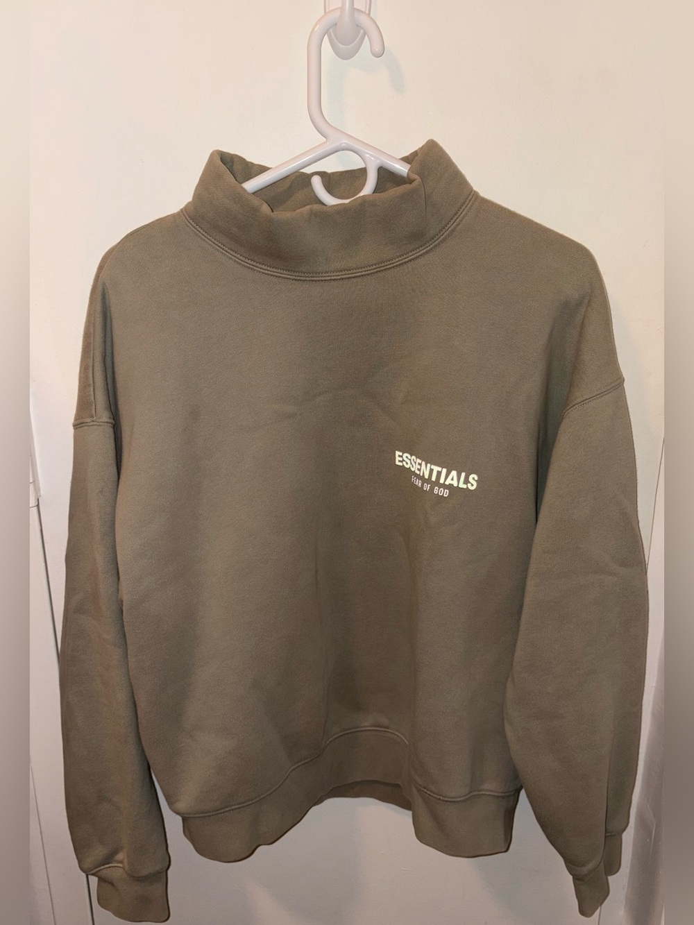 ESSENTIAL Fear of God Olive Green Sweatshirt